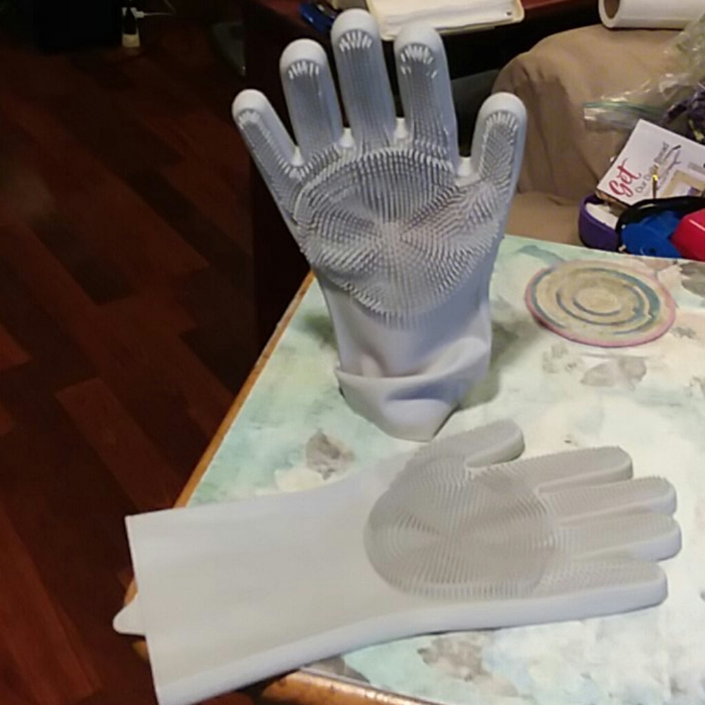 Silicone Cleaning Sponge Gloves